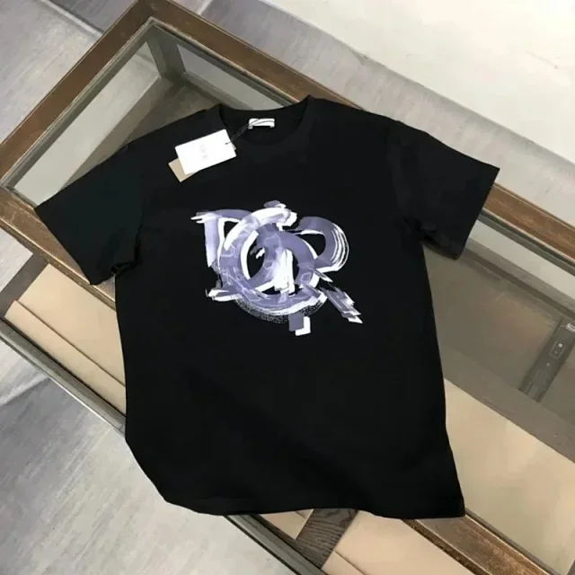 Dior T-Shirts logo graphic print product detail image 4