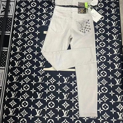 Louis Vuitton Monogram Studded Pocket Jeans
