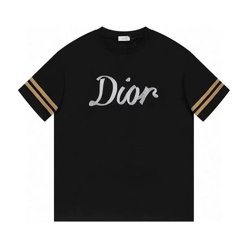 Dior T-Shirts Short-Sleeve Logo Graphic — 20