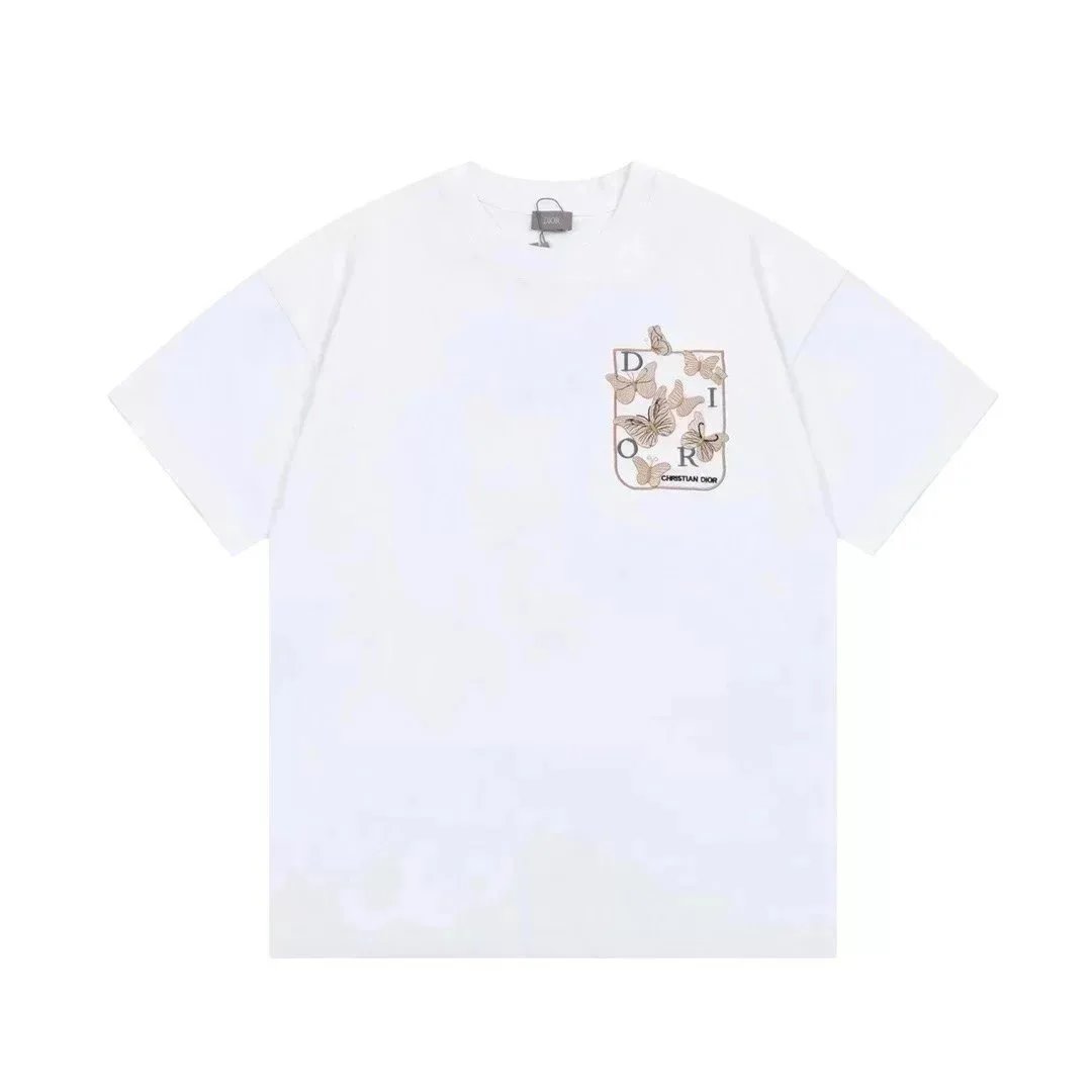 Dior T-Shirts Short-Sleeve Logo Graphic image 2