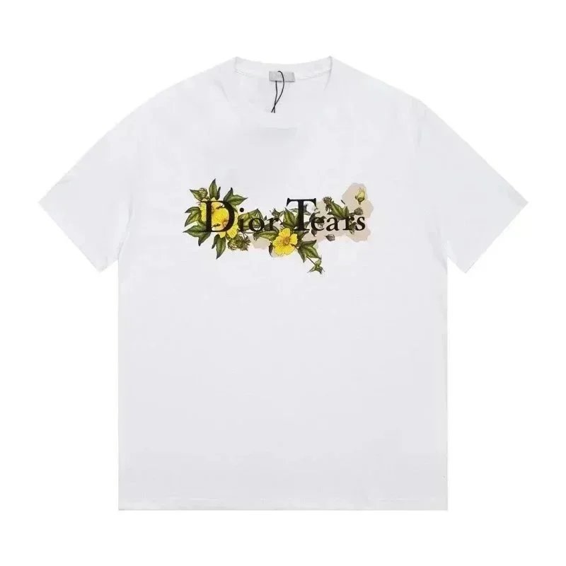 Dior T-Shirts Short-Sleeve Logo Graphic — 18