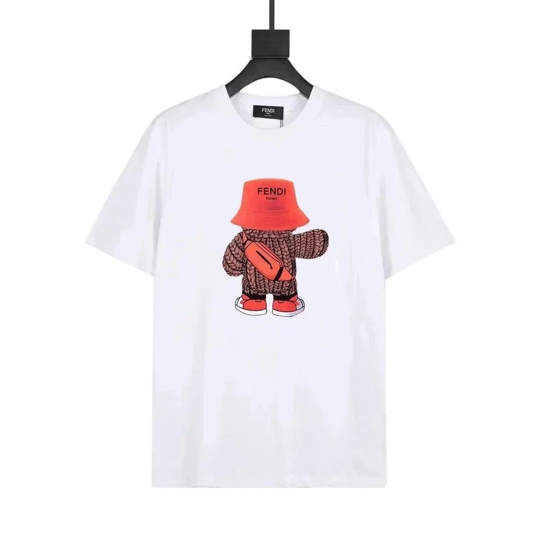 Fendi T-Shirts Short-Sleeve Graphic Logo T-Shirt — 6