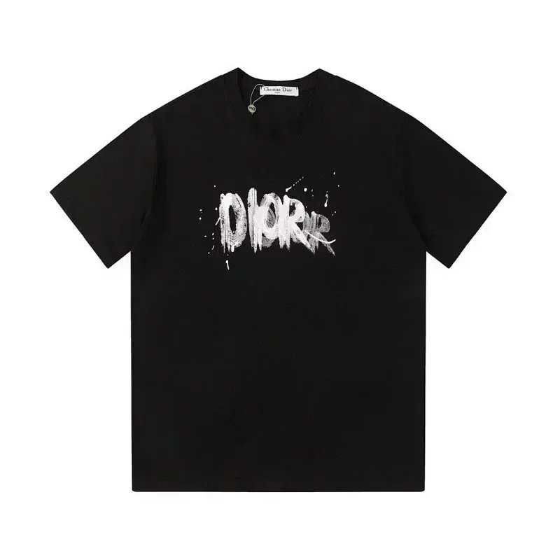 Dior T-Shirts Short-Sleeve Logo Graphic — 30