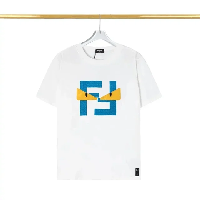 Fendi T-Shirts Short-Sleeve Graphic Logo T-Shirt product detail image 35