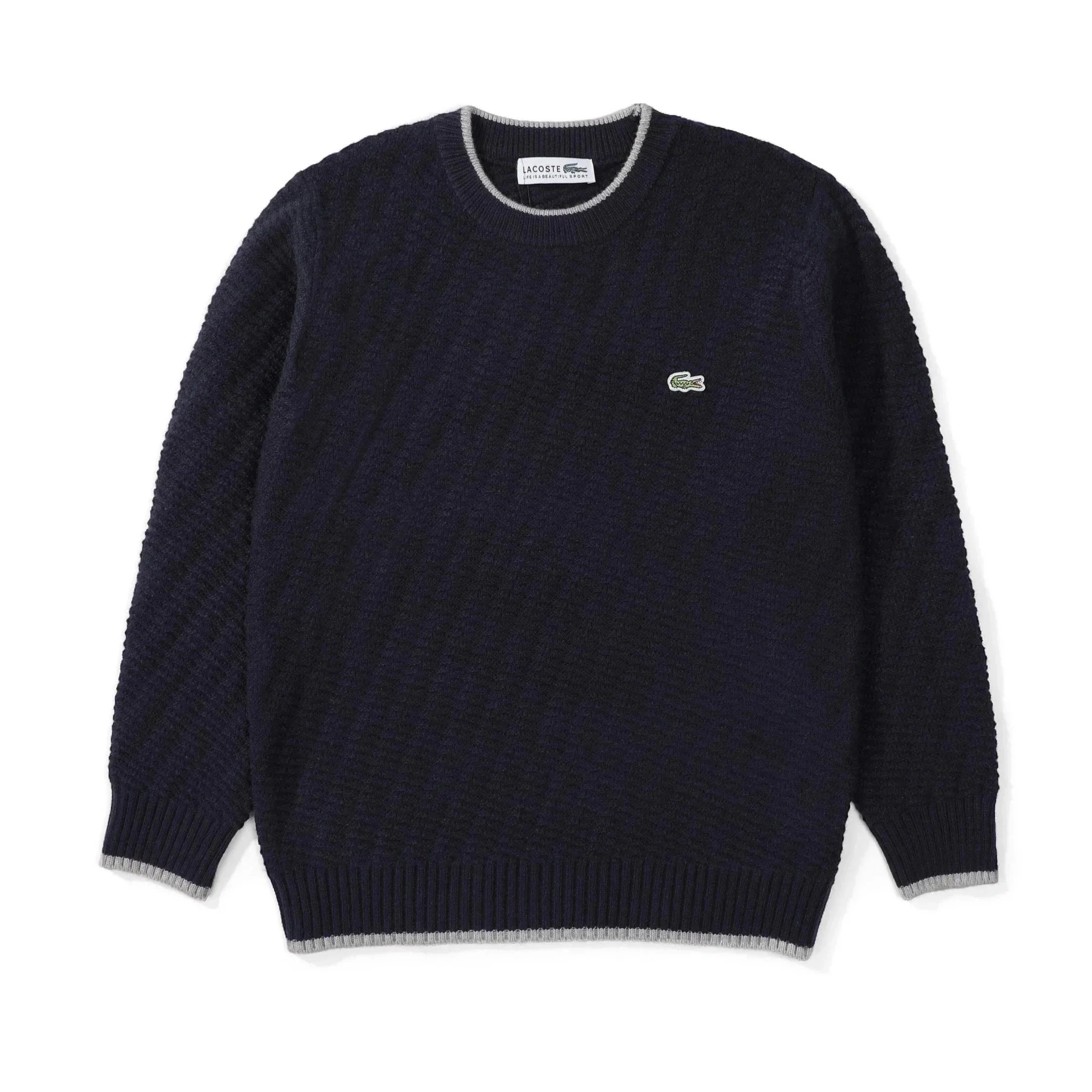 Lacoste Knitwear Crewneck crocodile-logo sweater — 33