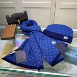 Louis Vuitton Damier Azur Knit Scarf and Beanie Set [22 styles]