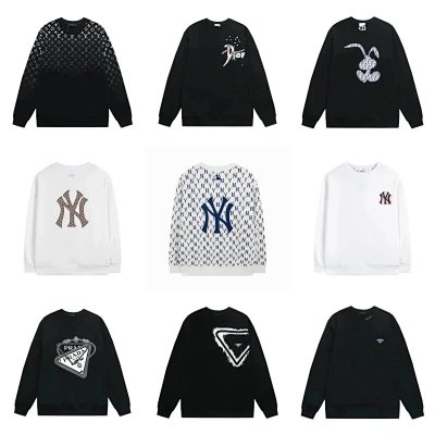 Luxury Brand Logo-Print Crewneck Sweatshirts [9 styles]