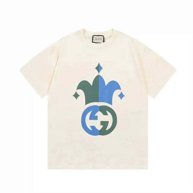 Gucci T-Shirts Short-Sleeve Graphic Logo T-Shirt product detail image 5