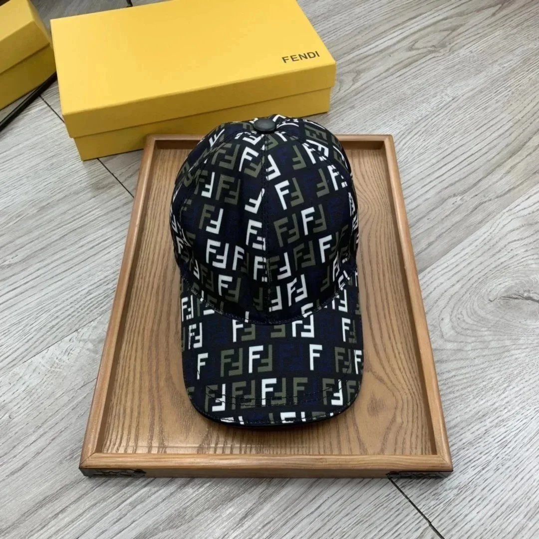 Fendi Hats FF Monogram Baseball Cap — 21