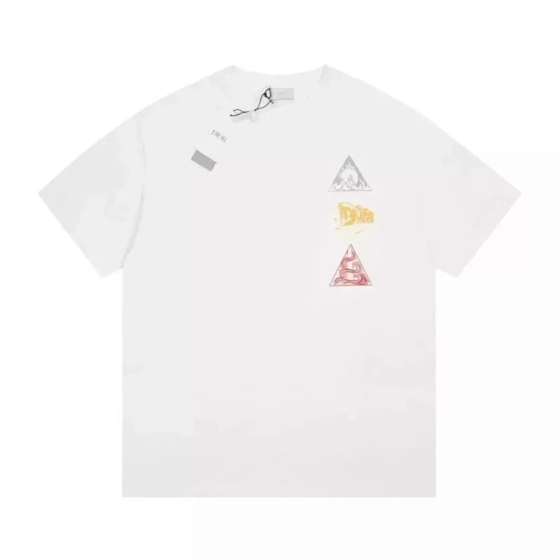 Dior T-Shirts Short-Sleeve Logo Graphic — 19