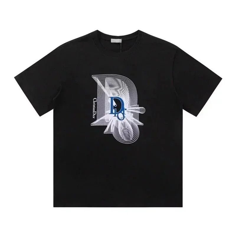 Dior T-Shirts Short-Sleeve Logo Graphic — 23