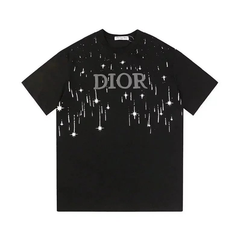 Dior T-Shirts Short-Sleeve Logo Graphic — 40