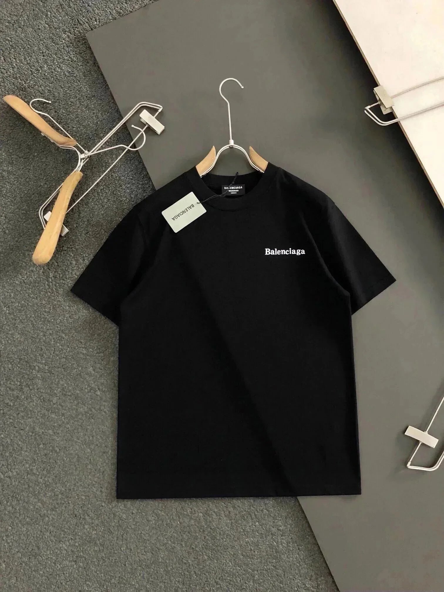 Balenciaga T-Shirts Short-Sleeve Logo Print — 15