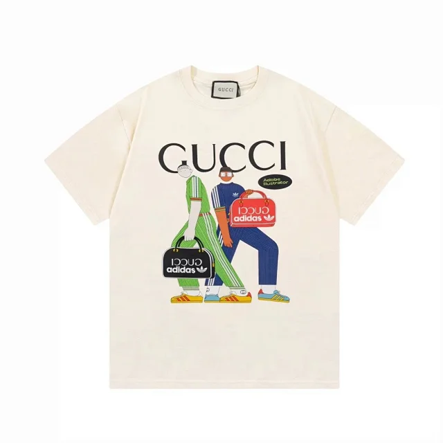 Gucci T-Shirts Short-Sleeve Graphic Logo T-Shirt product detail image 14