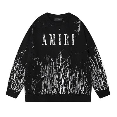AMIRI Cracked Print Crewneck Sweater