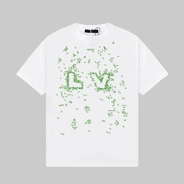 Louis Vuitton T-Shirts Short-Sleeve Graphic Logo Print product detail image 3