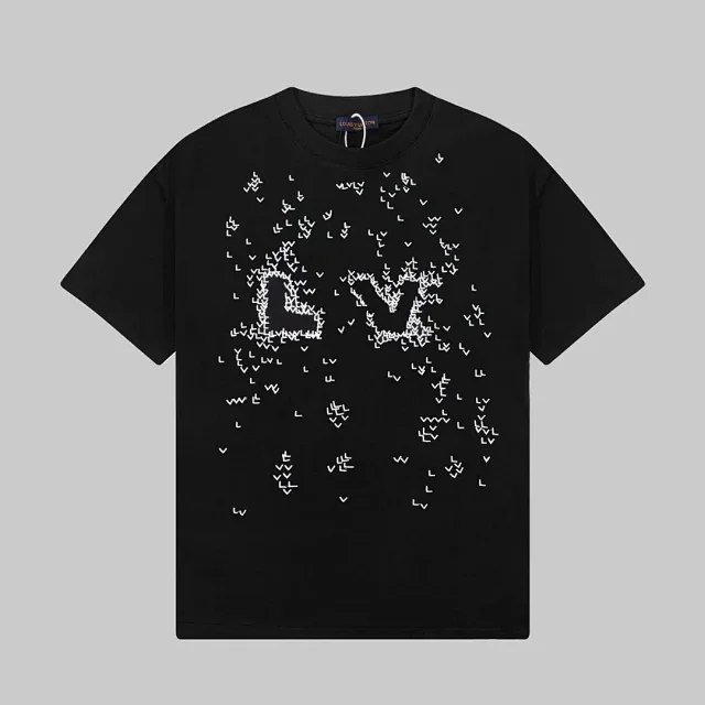 Louis Vuitton T-Shirts Short-Sleeve Graphic Logo Print product detail image 4