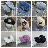 Miu Miu Logo-Embellished Caps [40 styles]