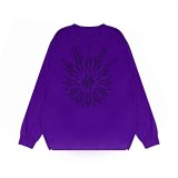 Purple Floral Embroidered Long-Sleeve T-Shirt [9 styles]