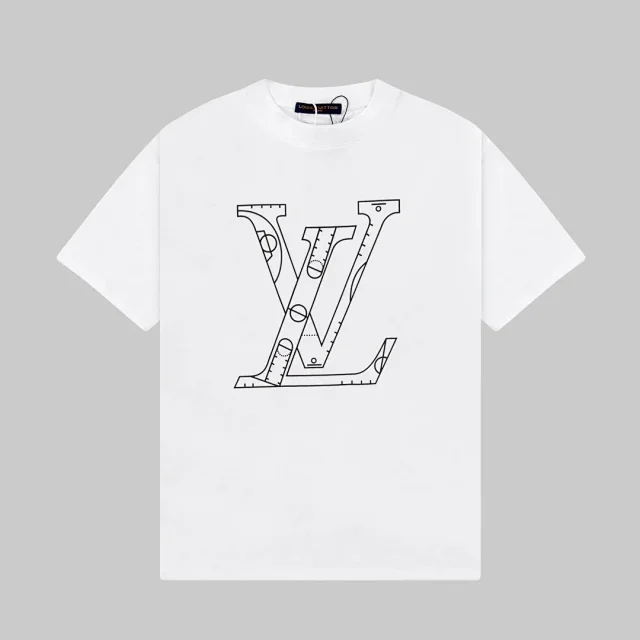 Louis Vuitton T-Shirts Short-Sleeve Graphic Logo Print product detail image 11