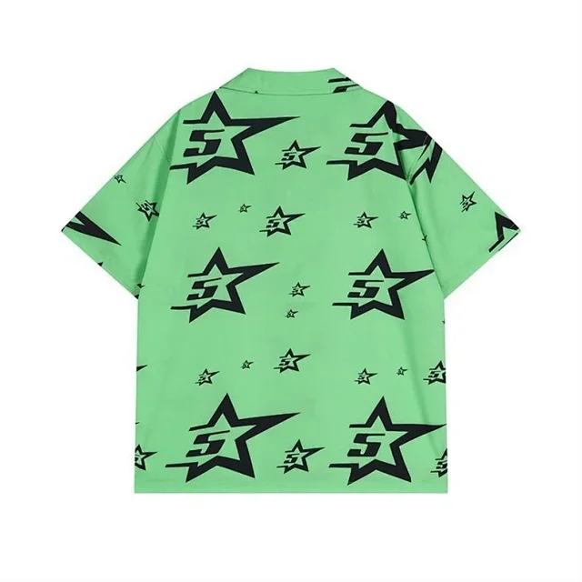 Unbranded Shirts Short-Sleeve Button-Up Star Print Shirt product detail image 14