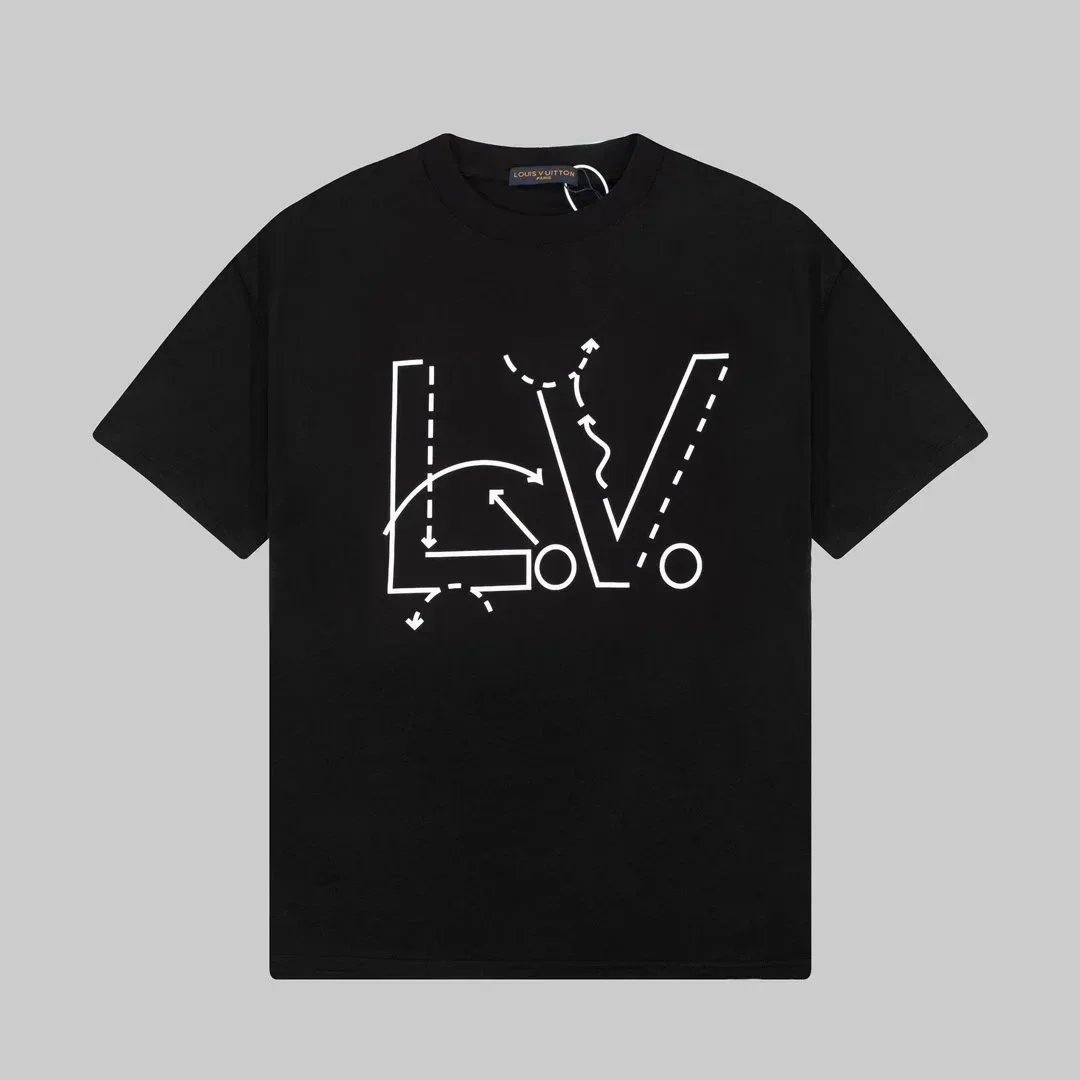 Louis Vuitton T-Shirts Short-Sleeve Graphic Print — 2