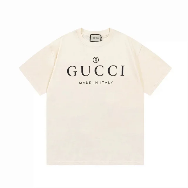 Gucci T-Shirts Short-Sleeve Graphic Logo T-Shirt product detail image 12