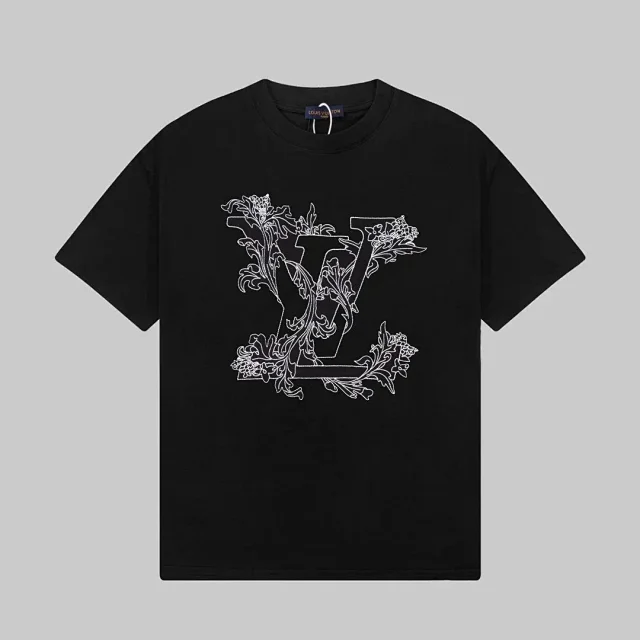 Louis Vuitton T-Shirts Short-Sleeve Graphic Logo Print product detail image 8