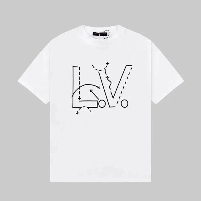 Louis Vuitton T-Shirts Short-Sleeve Graphic Print product detail image 1