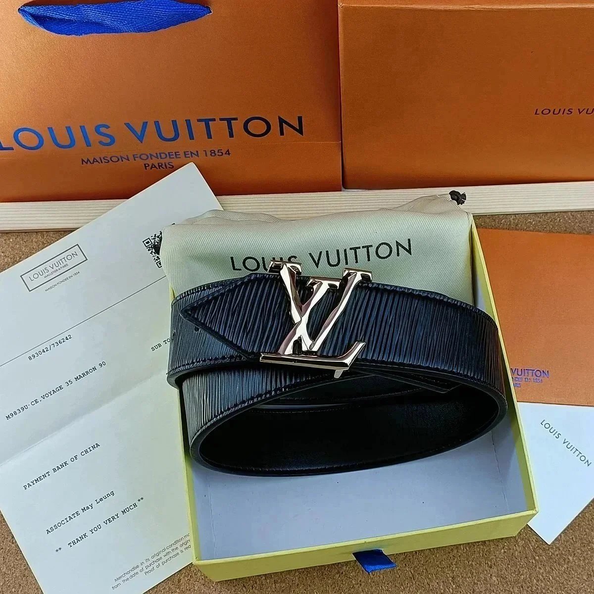 Louis Vuitton Belts LV Buckle Embossed Monogram Belt image 3