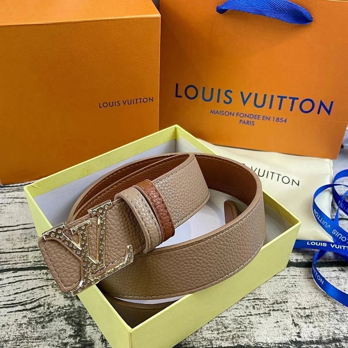 Louis Vuitton Belts LV Buckle Embossed Monogram Belt — 19