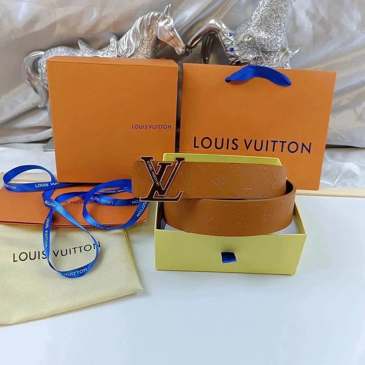 Louis Vuitton Belts LV Buckle Embossed Monogram Belt image 10