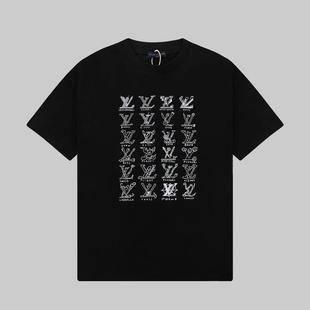Louis Vuitton T-Shirts Short-Sleeve Graphic Logo Print image 2