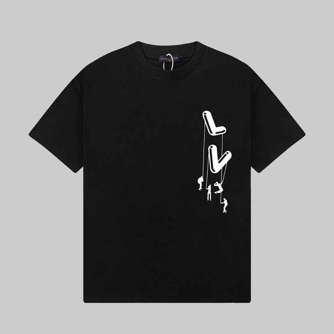 Louis Vuitton T-Shirts Short-Sleeve Graphic Logo Print — 16