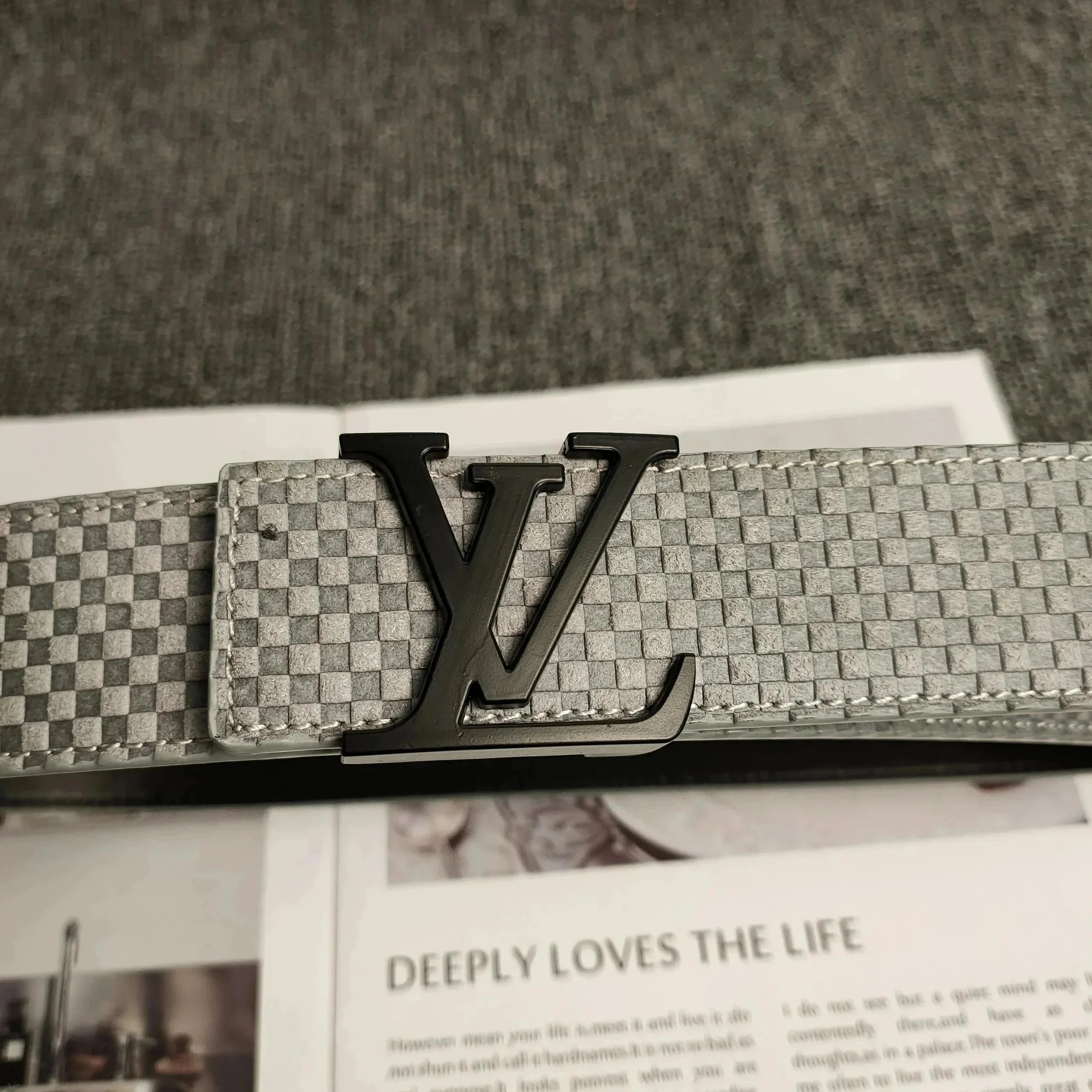 Louis Vuitton Belts LV Buckle Embossed Monogram Belt — 34