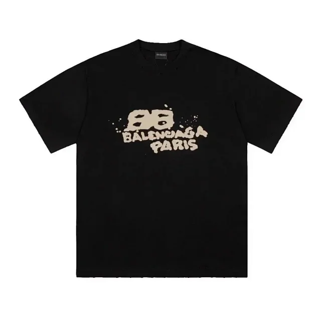 Balenciaga T-Shirts Short-sleeve graphic logo T-shirt product detail image 6