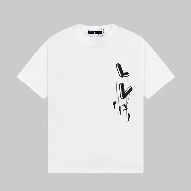 Louis Vuitton T-Shirts Short-Sleeve Graphic Logo Print product detail image 14