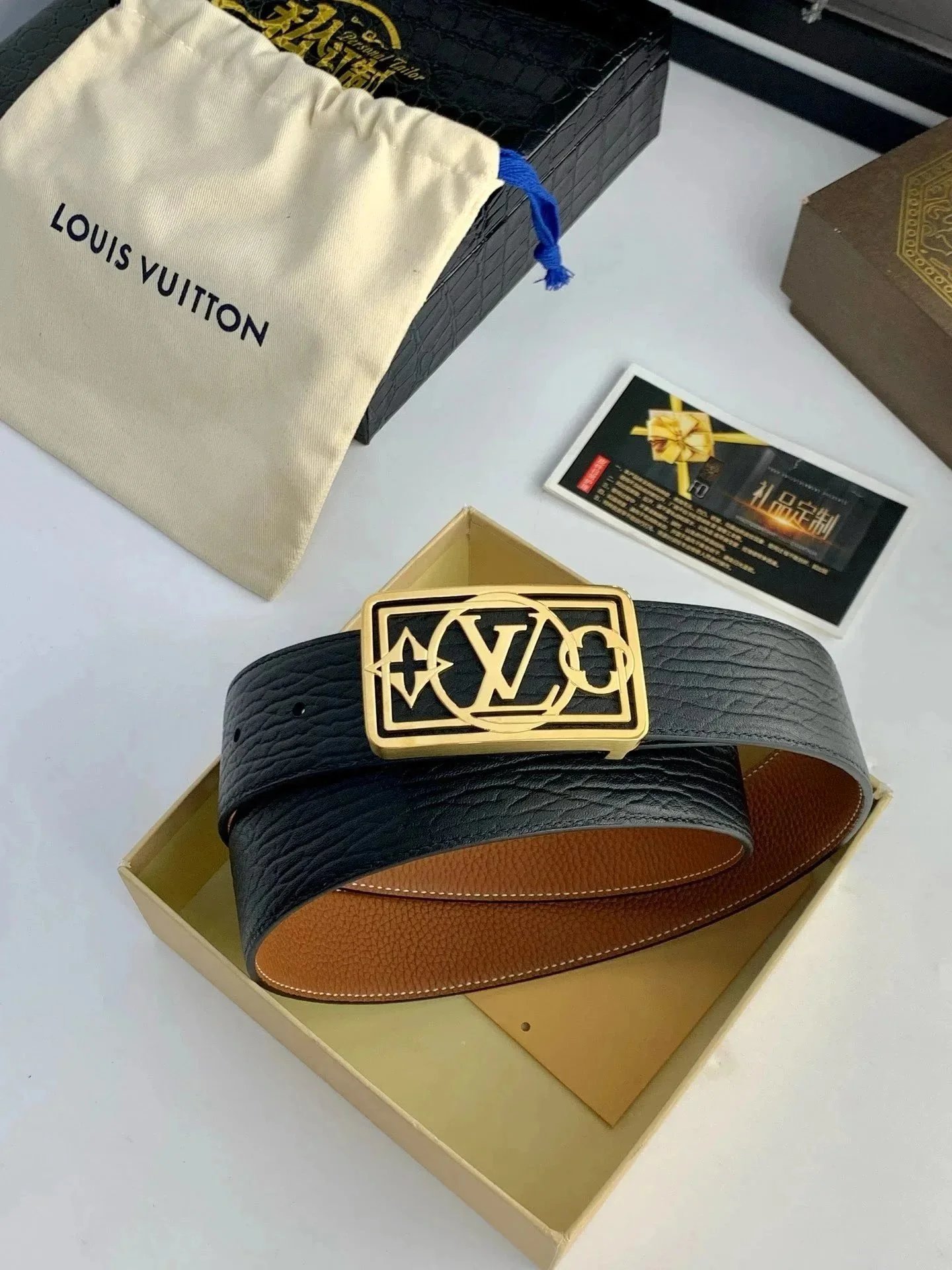 Louis Vuitton Belts Monogram LV Buckle — 22