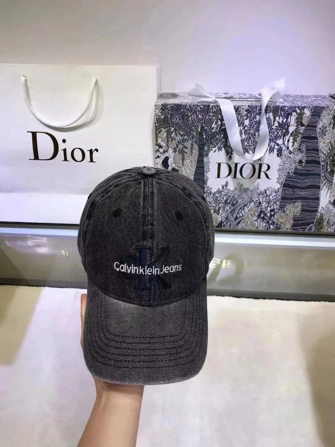 Calvin Klein Hats CK Logo Baseball Cap — 23