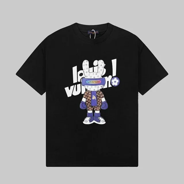 Louis Vuitton T-Shirts Short-Sleeve Graphic Print product detail image 3