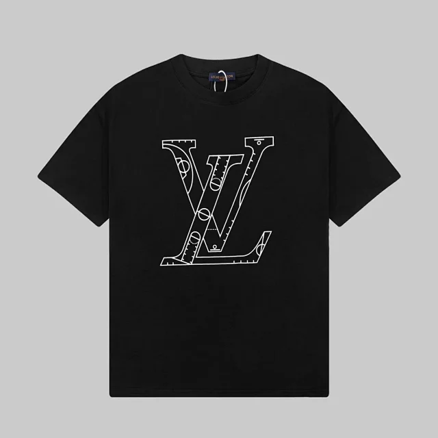 Louis Vuitton T-Shirts Short-Sleeve Graphic Logo Print product detail image 12