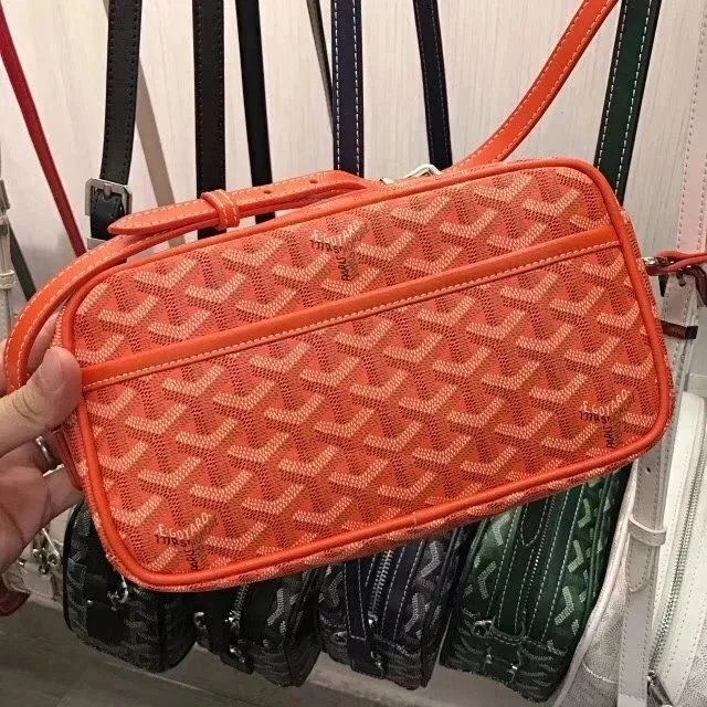 Goyard Crossbody Bags Goyardine Monogram Zip Bag — Orange