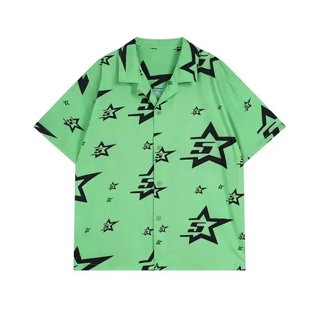 Unbranded Shirts Short-Sleeve Button-Up Star Print Shirt product detail image 5