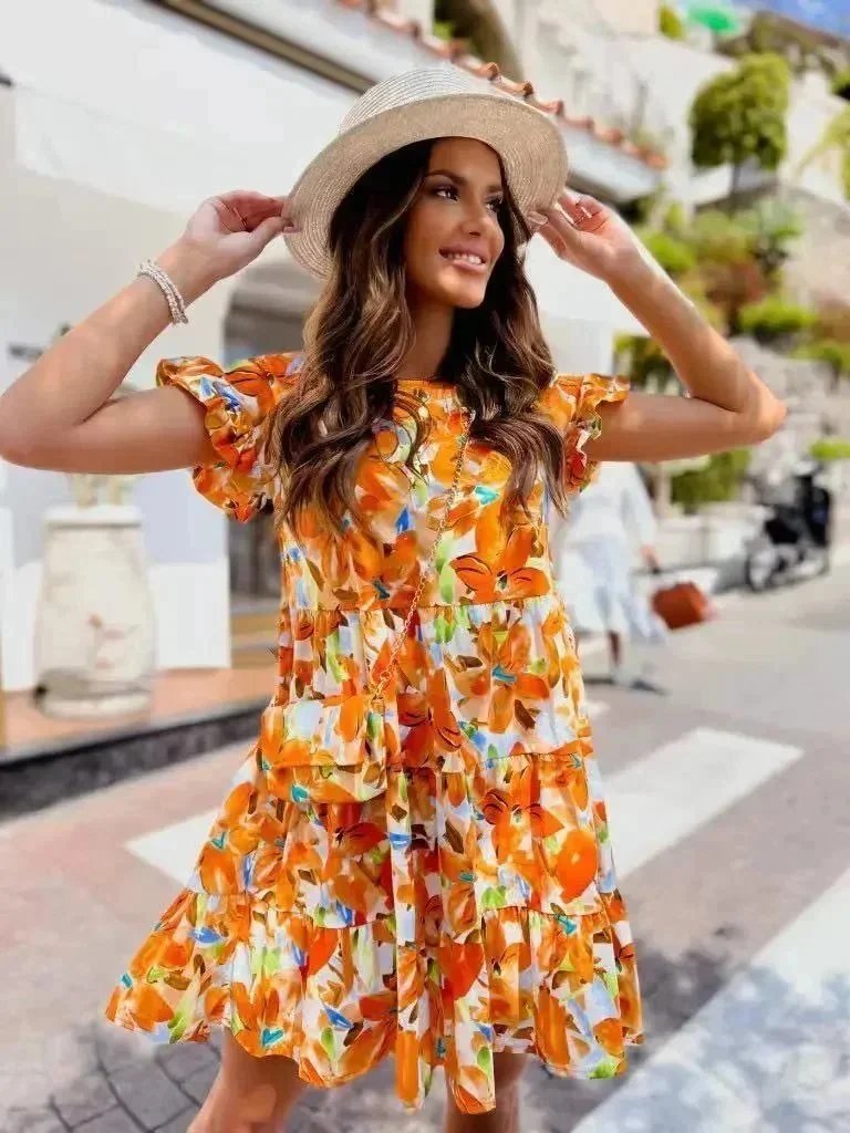 Unbranded Dresses Halter Neck Printed Swing Dress — 10