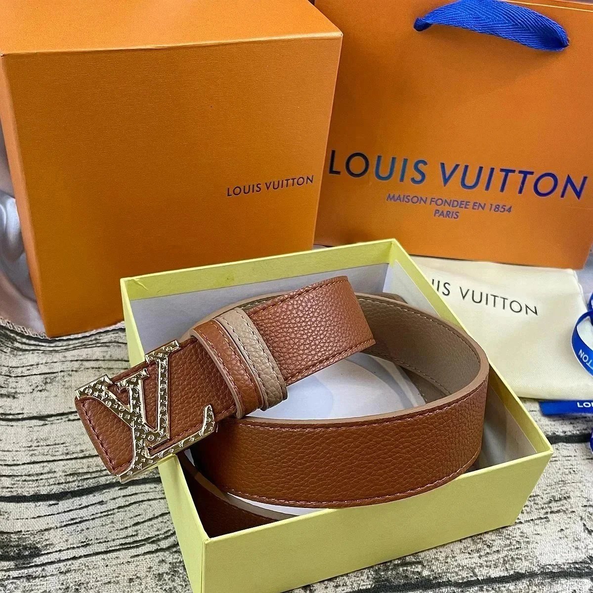 Louis Vuitton Belts LV Buckle Embossed Monogram Belt — 16