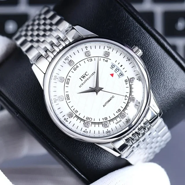 IWC Watches Automatic Date Watch with Crystal Hour Markers product detail image 5