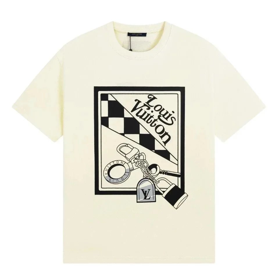 Louis Vuitton T-Shirts Short-Sleeve Graphic Print Crewneck image 14