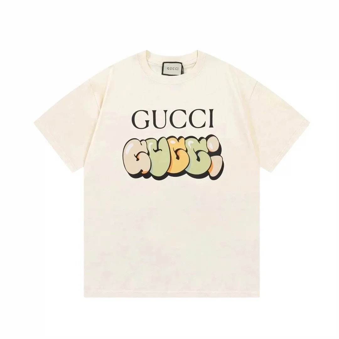 Gucci T-Shirts Short-Sleeve Graphic Logo T-Shirt image 6