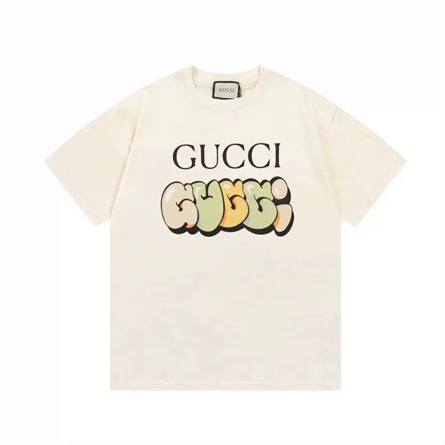 Gucci T-Shirts Short-Sleeve Graphic Logo T-Shirt product detail image 6