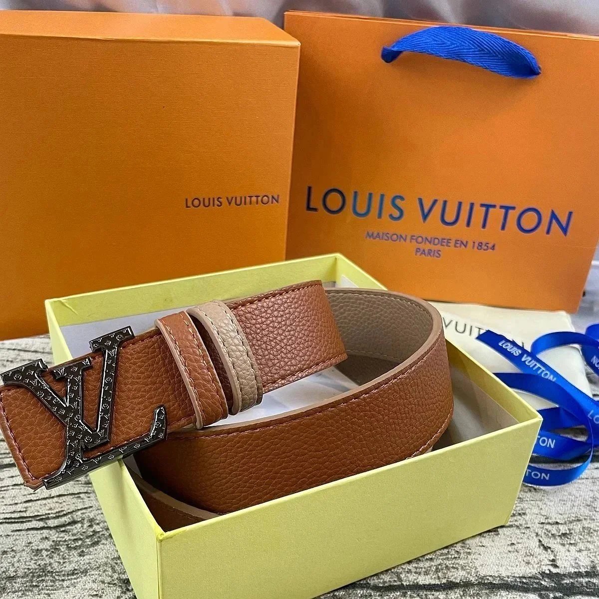 Louis Vuitton Belts LV Buckle Embossed Monogram Belt — 17